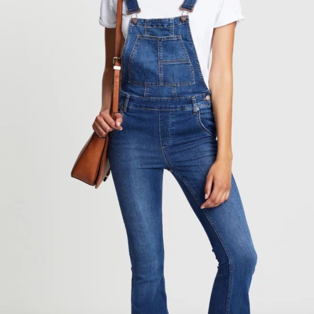 Free People Carly flare Overalls